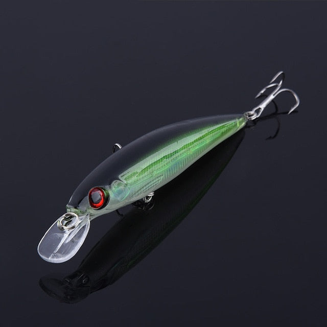 1pcs Fishing Lures 3D Eyes Floating Laser Minnow Hard Aritificial Wobblers Crankbait Plastic Baits Pesca Isca 11cm 13.5g