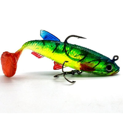 4pcs Fishing Lures Sea Fishing Tackle Soft Bait Lead Fishing 8cm/14g Artificial Bait Jig Wobblers Rubber Silicon Lure