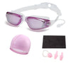 Swimming Goggles (Prescription 0-8.0 Diopters), Nearsighted Myopia swim goggles+Swimming cap+Nose Clip+Ear Plugs+Dry Cloth