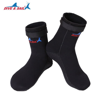 DIVE&SAIL 3mm Neoprene Scuba Diving Socks Shoes Scratch Proof Non-slip Winter Water Sports Snorkeling Surfing Swimming Boots