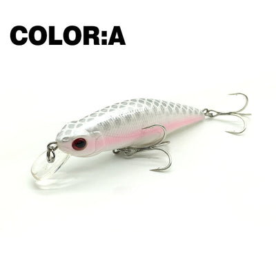 Mr.Charles CMC015 Fishing Lures 70mm/8.5g Shad , 0-0.8M Floating , Quality Professional Minnow Hard Bait 3D Eyes Crankbait