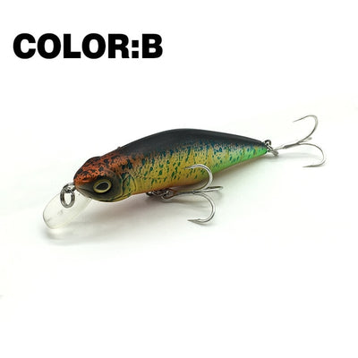 Mr.Charles CMC015 Fishing Lures 70mm/8.5g Shad , 0-0.8M Floating , Quality Professional Minnow Hard Bait 3D Eyes Crankbait