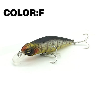 Mr.Charles CMC015 Fishing Lures 70mm/8.5g Shad , 0-0.8M Floating , Quality Professional Minnow Hard Bait 3D Eyes Crankbait