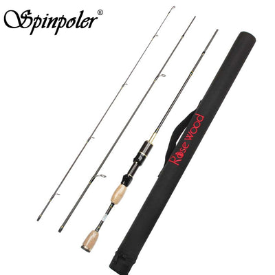 Spinpoler 1.8m Ul Fishing Rod Spinning Casting 3 Sections Travel Carbon Rod Lure 0.8-5g Baitcasting Spinning UL Fishing Rod