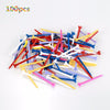 100 Pcs/Pack Professional Zero Friction 5 Prong 83mm Durable Plastic Golf Tees Golf Accessories