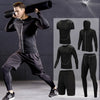 2018 Quick Dry Men's Running Sets 3/4/5pcs/sets Compression Sport Suits Basketball Tights Clothes Gym Fitness Jogging Sportswear