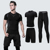 2018 Quick Dry Men's Running Sets 3/4/5pcs/sets Compression Sport Suits Basketball Tights Clothes Gym Fitness Jogging Sportswear