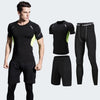 2018 Quick Dry Men's Running Sets 3/4/5pcs/sets Compression Sport Suits Basketball Tights Clothes Gym Fitness Jogging Sportswear