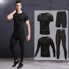 2018 Quick Dry Men's Running Sets 3/4/5pcs/sets Compression Sport Suits Basketball Tights Clothes Gym Fitness Jogging Sportswear