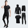 2018 Quick Dry Men's Running Sets 3/4/5pcs/sets Compression Sport Suits Basketball Tights Clothes Gym Fitness Jogging Sportswear