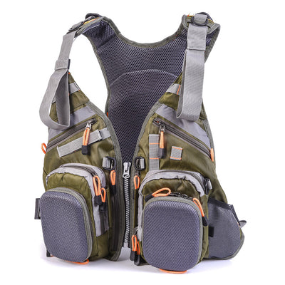 Blusea Mesh Fly Fishing Vest Multifunction Breathable Backpack Fishing Vest Fast Drying Lure Reel Fishing Gear Vests Pesca