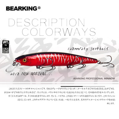 Bearking 2018 New hot model 128mm 23g professional quality fishing lures hard bait dive 1.5m quality wobblers minnow