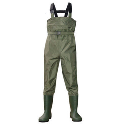 High-Jump 0.35mm Breathable Clothes for Fishing Waders Waterproof 700D Nylon+PVC Chest Height Pocket+Belt Hunting Fish Overalls