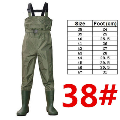 High-Jump 0.35mm Breathable Clothes for Fishing Waders Waterproof 700D Nylon+PVC Chest Height Pocket+Belt Hunting Fish Overalls