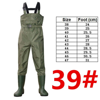 High-Jump 0.35mm Breathable Clothes for Fishing Waders Waterproof 700D Nylon+PVC Chest Height Pocket+Belt Hunting Fish Overalls