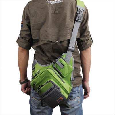 32*39*12cm Men Fishing Bag Canvas Multi-Purpose Waterproof Outdoor Waist Bags Fishing Reel Lure Bags Fishing Tackle Pesca