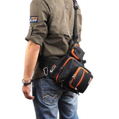 32*39*12cm Men Fishing Bag Canvas Multi-Purpose Waterproof Outdoor Waist Bags Fishing Reel Lure Bags Fishing Tackle Pesca