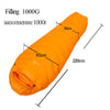 WINGACE Fill 1000G Goose down sleeping bag adult mummy ultralight hike winter tourist outdoor Equipment camping sleep bags