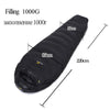 WINGACE Fill 1000G Goose down sleeping bag adult mummy ultralight hike winter tourist outdoor Equipment camping sleep bags