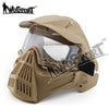 CS shooting Hunting Paintball Accessories Masks Ghost Tactical Outdoor Military CS Wargame Protection Shading Grid Face Mask