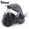 CS shooting Hunting Paintball Accessories Masks Ghost Tactical Outdoor Military CS Wargame Protection Shading Grid Face Mask