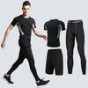 Men's Compression Sportswear Suits Gym Tights Training Clothes Workout Jogging Sports Set Running Tracksuit Dry Fit Plus Size