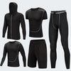 Men's Compression Sportswear Suits Gym Tights Training Clothes Workout Jogging Sports Set Running Tracksuit Dry Fit Plus Size