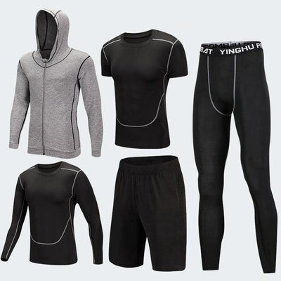 Men's Compression Sportswear Suits Gym Tights Training Clothes Workout Jogging Sports Set Running Tracksuit Dry Fit Plus Size