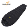 WINGACE Fill 1000G Goose down sleeping bag adult mummy ultralight hike winter tourist outdoor Equipment camping sleep bags