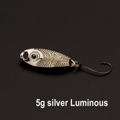 Free shipping fishing lure spoon 1.5g 3g 5g  Baits Metal Spoons Paillette isca Artificial Lure Carp Fishing pesca Bass Wobblers