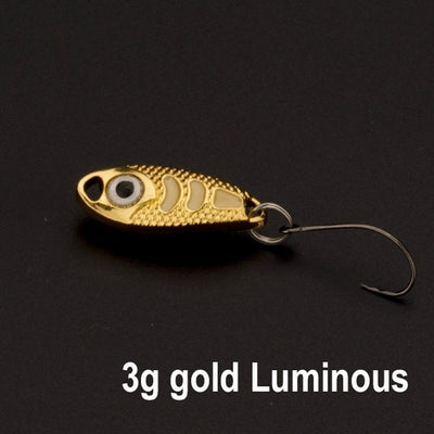 Free shipping fishing lure spoon 1.5g 3g 5g  Baits Metal Spoons Paillette isca Artificial Lure Carp Fishing pesca Bass Wobblers