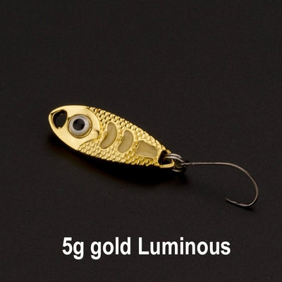 Free shipping fishing lure spoon 1.5g 3g 5g  Baits Metal Spoons Paillette isca Artificial Lure Carp Fishing pesca Bass Wobblers