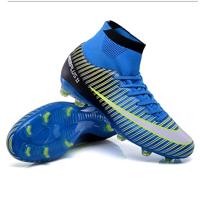 football shoes for men high cleats soccer  With Socks Professional Football Boot FOOTBALL WITH ANKLE BOOTS