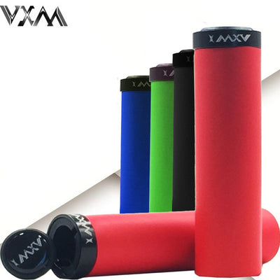 VXM Bicycle Grips MTB Silicone Single lock Handlebar Grips Anti-skid Shock-absorbing Soft Bike Grips Bicycle Parts