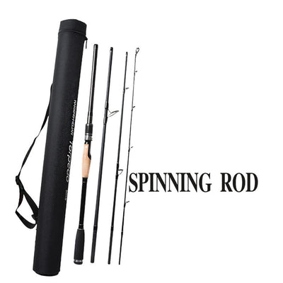 Travel Fishing Rod Carbon Spinning Casting Lure Rod 2.1 2.4 2.7m 3m M Power 4 Sections Rods vara de pesca Carp Fishing pole