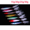 JonStar 1pc/lot 15g20g25g30g Laser metal jig slow Sinking jig wobbler jigging lure fishing lure lead fish for carp lure pike