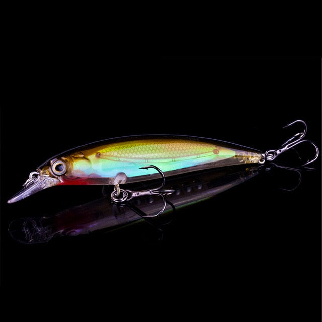 1pcs Fishing Lures 3D Eyes Floating Laser Minnow Hard Aritificial Wobblers Crankbait Plastic Baits Pesca Isca 11cm 13.5g