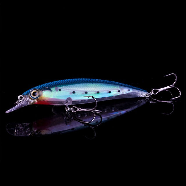 1pcs Fishing Lures 3D Eyes Floating Laser Minnow Hard Aritificial Wobblers Crankbait Plastic Baits Pesca Isca 11cm 13.5g