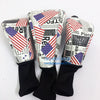 New Cooyute Golf headcover high quality PU USA Flag Golf wood headcover 1 3.5 Unisex Golf Clubs headcover Free shipping