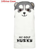 Lovely Husky Golf Driver Head Cover Cartoon Animal #1 #3 #5 #7 Woods PU Leather HeadCover Dustproof Covers