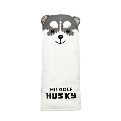 Lovely Husky Golf Driver Head Cover Cartoon Animal #1 #3 #5 #7 Woods PU Leather HeadCover Dustproof Covers