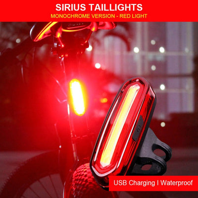 Bike Bicycle Lamp Rechargeable LED USB COB Mountain Bike Tail Light Taillight MTB waterproof Safety Warning Bicycle Rear Light