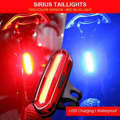 Bike Bicycle Lamp Rechargeable LED USB COB Mountain Bike Tail Light Taillight MTB waterproof Safety Warning Bicycle Rear Light