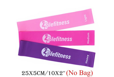 Olefitness Resistance Loop Bands Pink Set of 3 with Carrying Bag Elastic Bands Women Exercise Equipment for Home and Gym Workout