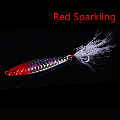 JonStar 1pc/lot 15g20g25g30g Laser metal jig slow Sinking jig wobbler jigging lure fishing lure lead fish for carp lure pike