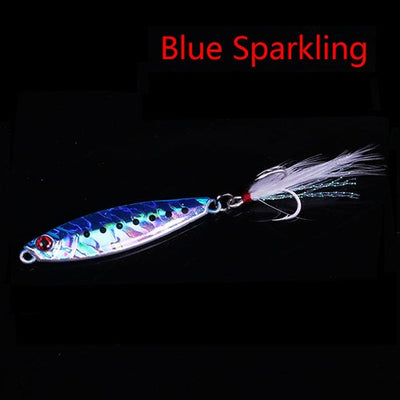 JonStar 1pc/lot 15g20g25g30g Laser metal jig slow Sinking jig wobbler jigging lure fishing lure lead fish for carp lure pike