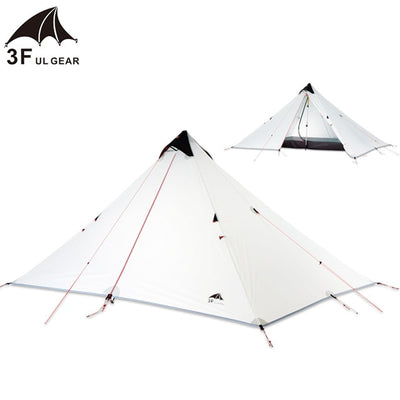 3F UL Gear Single Person 15D Silicone Coating Rodless Double Layers Tent Waterproof Portable Ultralight Camping 3 Season