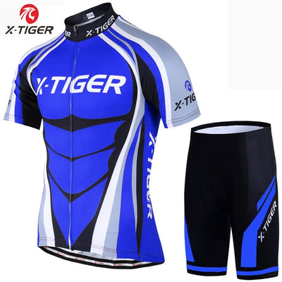 X-Tiger Flour Green Cycling Jerseys Set Mountain Bike Clothes Sportswear Racing Bicycle Cycling Clothing Maillot Ropa Ciclismo