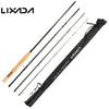 Lixada Portable 9 Feet 2.7M 4 Sections Detachable Carbon Fiber Fly Fishing Rod Pole Fishing Tackle For Pesca