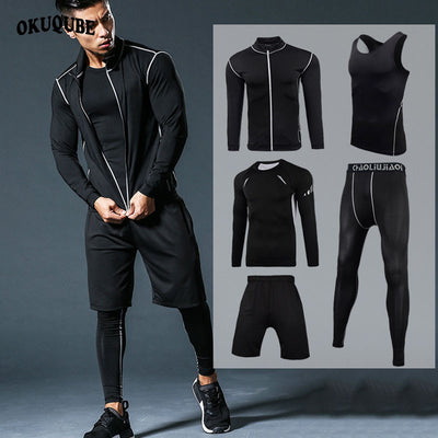 Men Sportswear Compression Sport Suits Quick Dry Running Sets Clothes Sports Joggers Training Gym Fitness Tracksuits Running Set